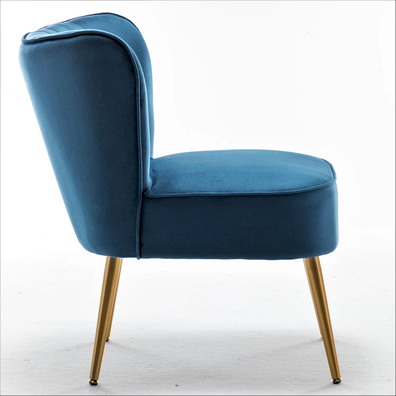 Sauter 23.2 Wide Mid-Century Modern Microfiber Accent Chair with Metal Leg