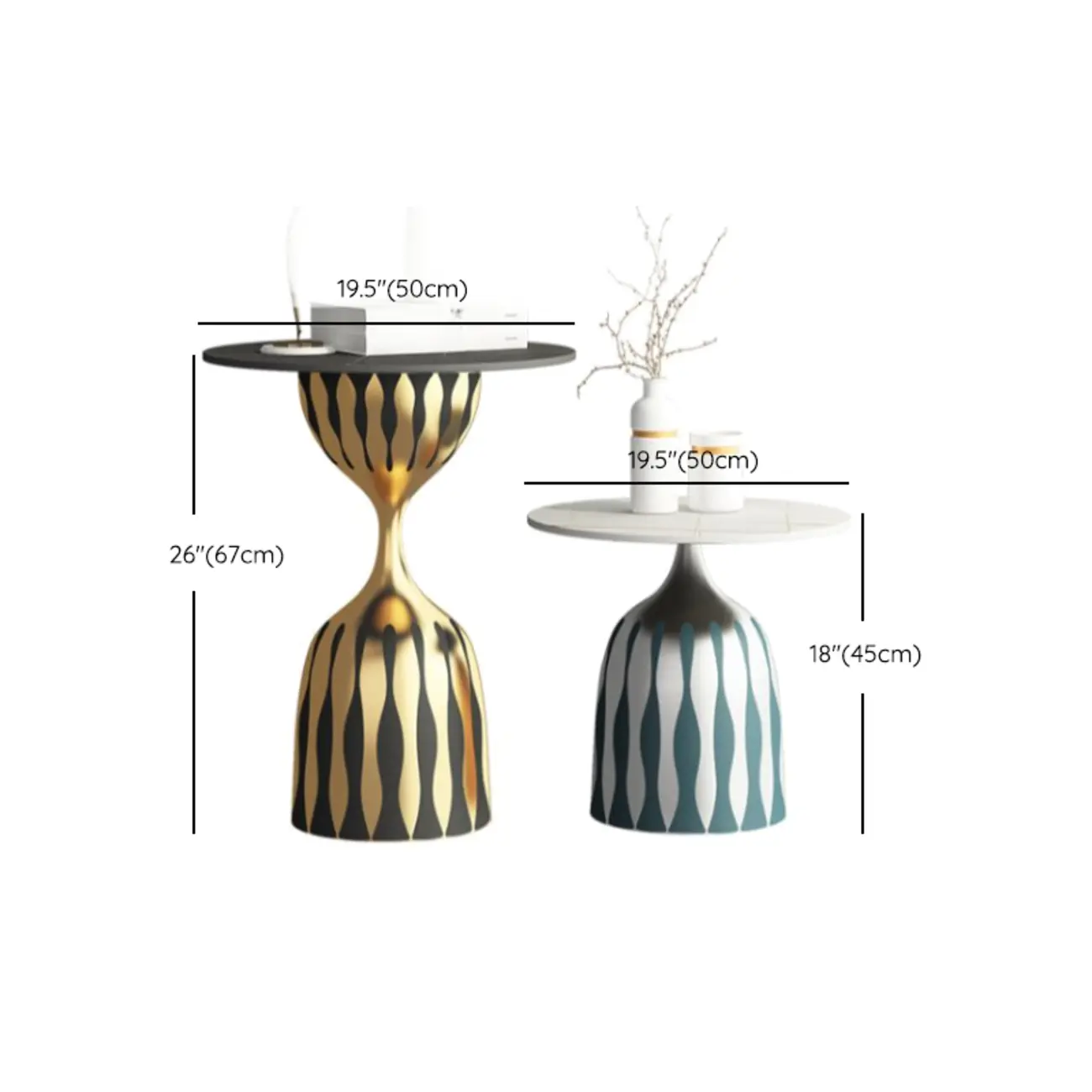 Living Room Round Marble Top Side Table