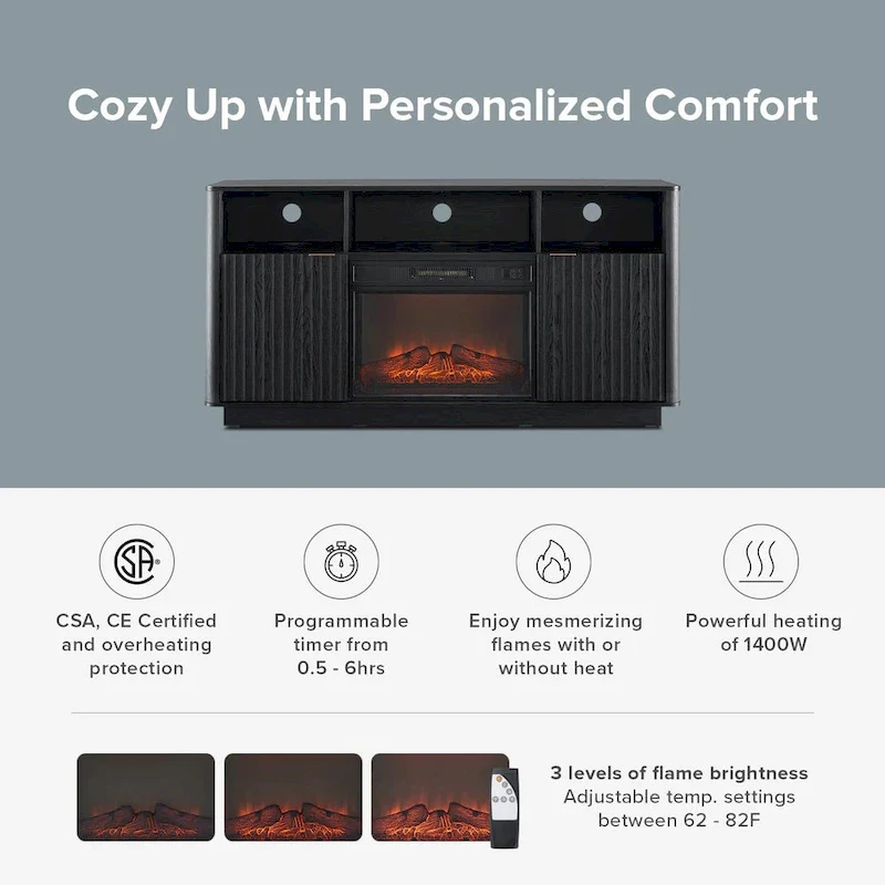 Brooklyn 59 Electric Fireplace TV Stand