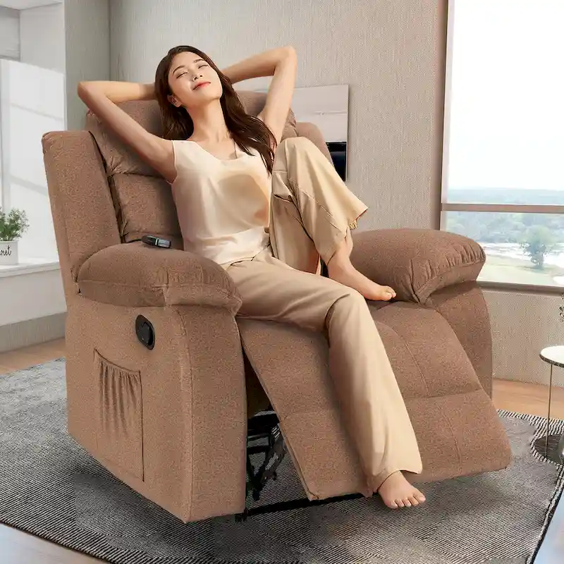 Soft Recliner Chair with Massage and Heat Function