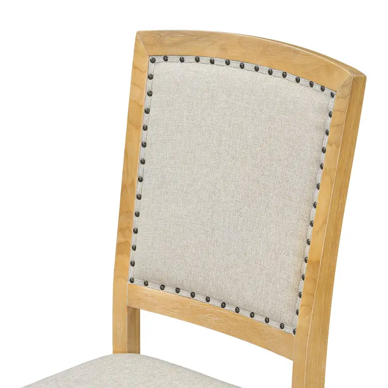 Brown Extendable Dining Table with 8 Upholstered Chairs