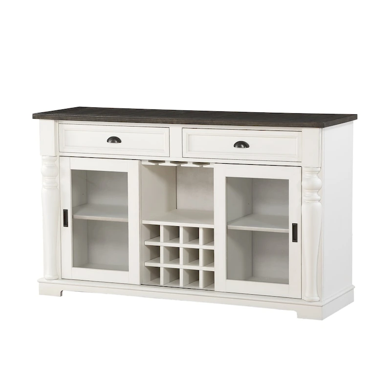 Steve Silver Jillian Farmhouse Distressed Two-tone Dining Set