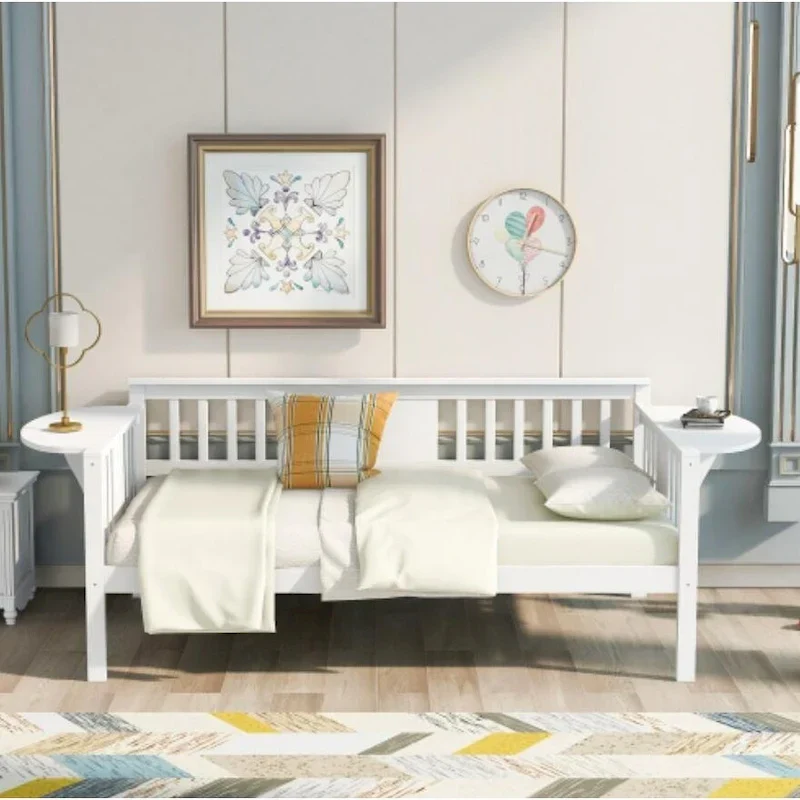 Wood Slat Support twin size Daybed in White