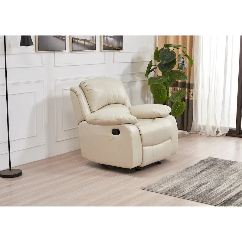 Betsy Furniture Bonded Leather Manual Rclining Single Seat Recliner Glider Chair 8018