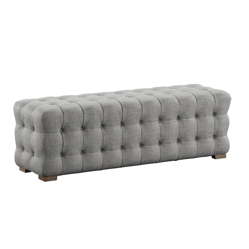 Knightsbridge Linen Fabric Tufted Bench by iNSPIRE Q Artisan