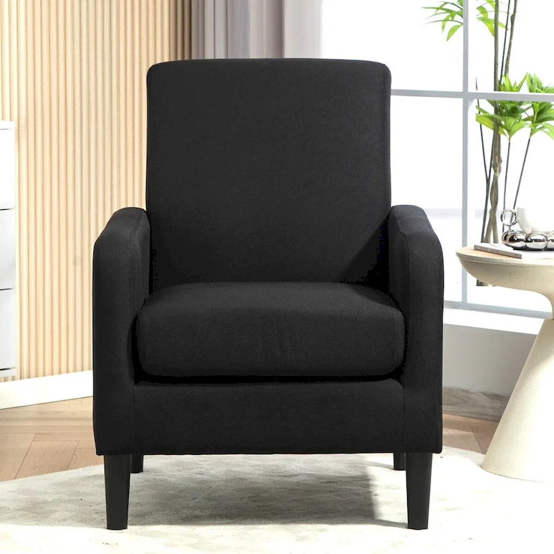Multi-Color Accent Armchair, Upholstered, Solid Wood Frame, 1-Seat