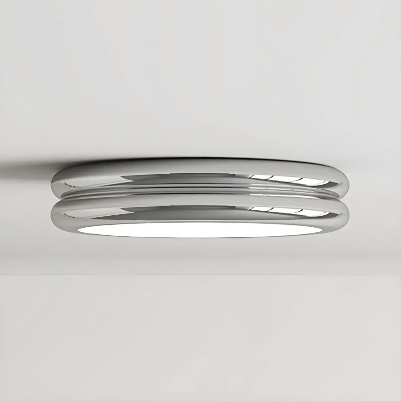 Modern Double Circles Dimmable LED Flush Mount Ceiling Light