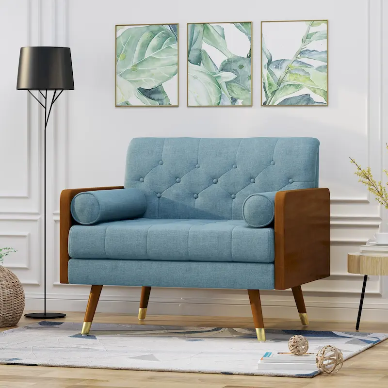 Blue / Red / Beige / Grey Mid-Century Modern Fabric Club Chair for 1