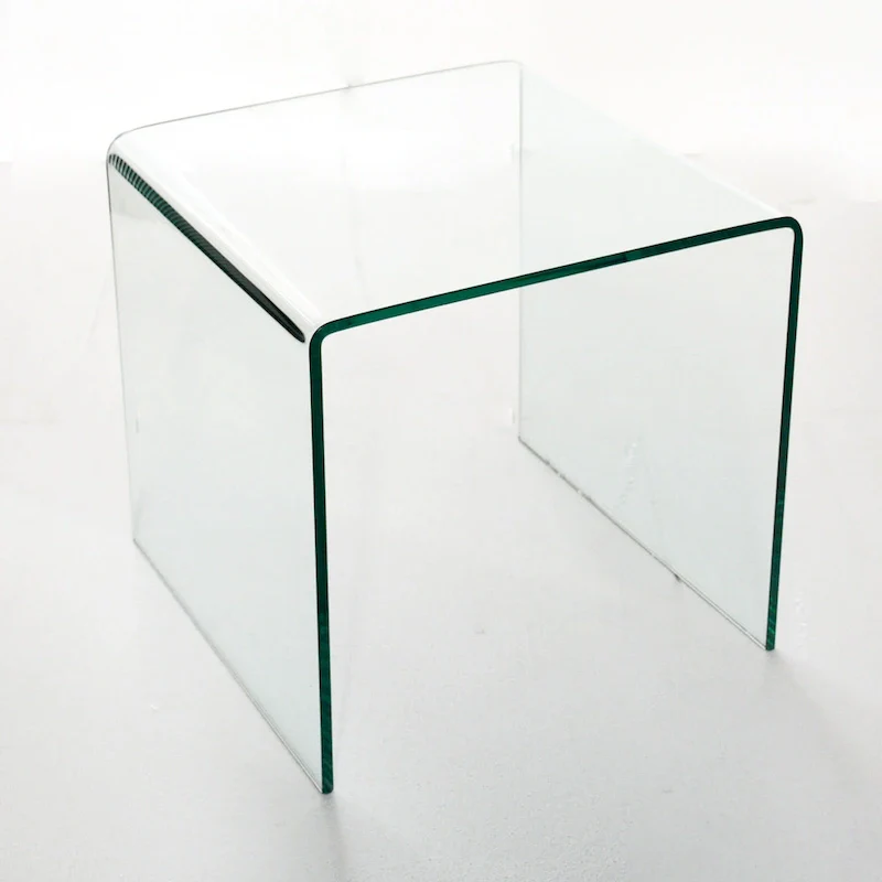 Glass Console Table, Transparent Tempered Glass Console Table