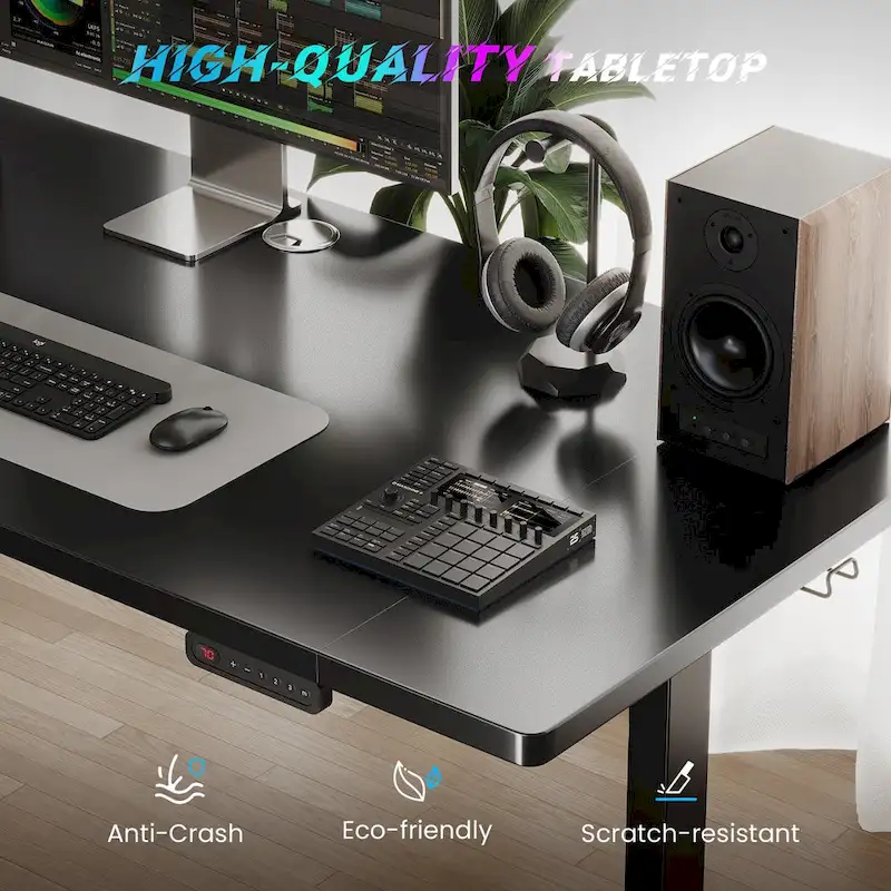 SIAGO 48 x 24 Inch Computer Desk Height Adjustable Electric Sit Stand Up Desk