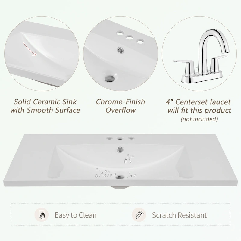 Bathroom Cabinet with Drawers and Sink Combo