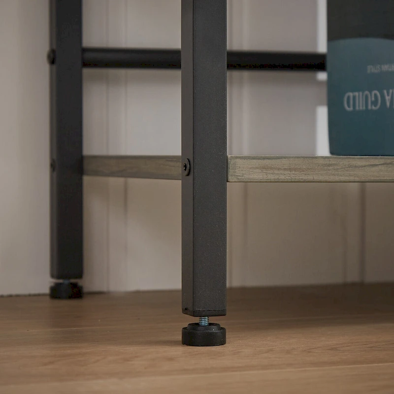 Triple Wide 5-shelf Bookshelves Industrial Retro Wooden Style Home and Office Large Open Bookshelves