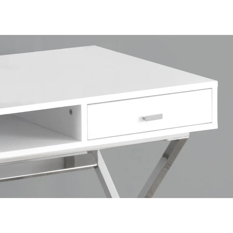 Monarch Specialties 48 Desk with Drawers and Open Shelf