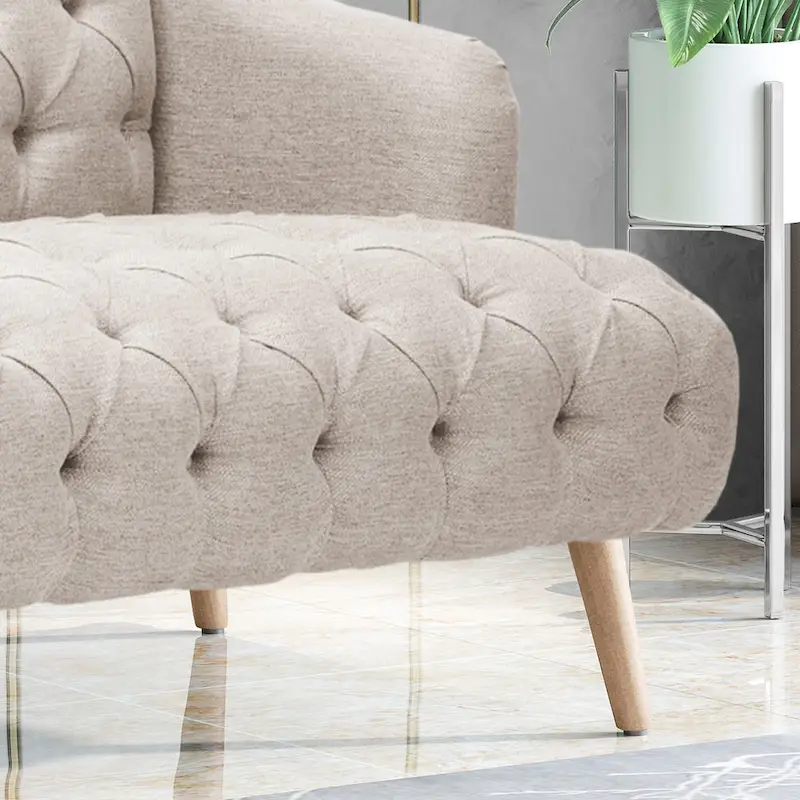 Adelia Modern 3-seat Tufted Fabric Sofa by Christopher Knight Home