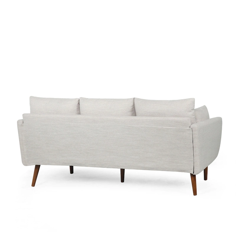 Modern 76.5  3-Seater Sofa with Birchwood Legs and Pillows