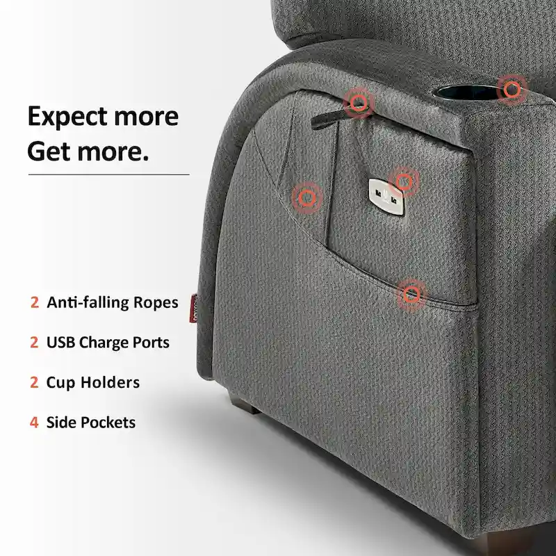 Power Zero Gravity Recliner Chair with Adjustable Headrest