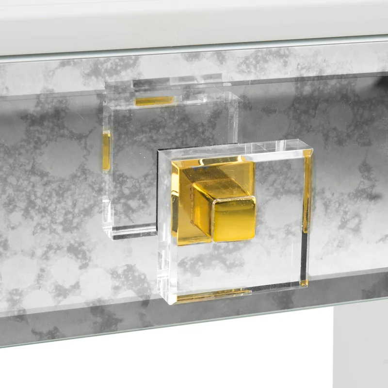 SAFAVIEH Couture Myrthe Eglomise Side Table- White - 24