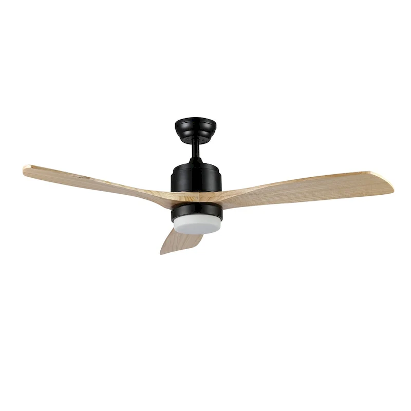 SAFAVIEH Lighting Pennie Coffee 3-Speed Led Ceiling Fan with Remote - 52  W x 52  L x 14.75 -19.75  H - Natural - 52Wx52Dx20H
