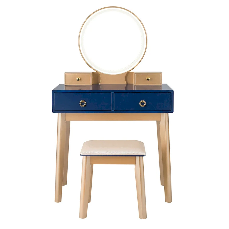 Costway Vanity Makeup Table Touch Screen 3 Lighting Modes Dressing - See Details