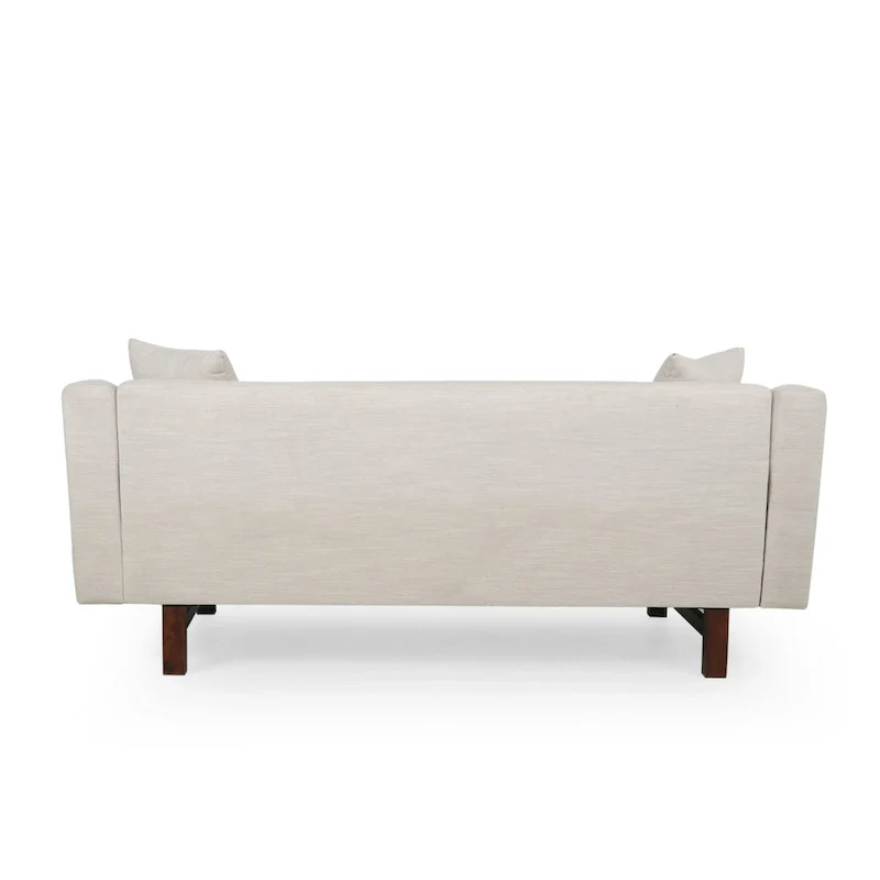 3-Seater Upholstered Sofa Mid-Century Modern Design Birch Wood Legs 73.5