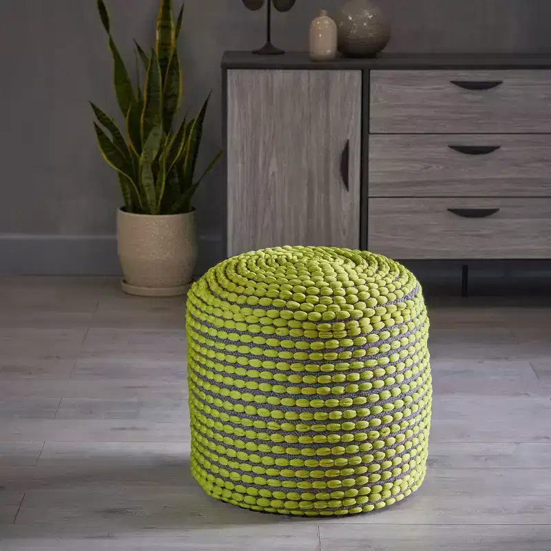 Rococco Round Pouf Ottoman - Christopher Knight Home
