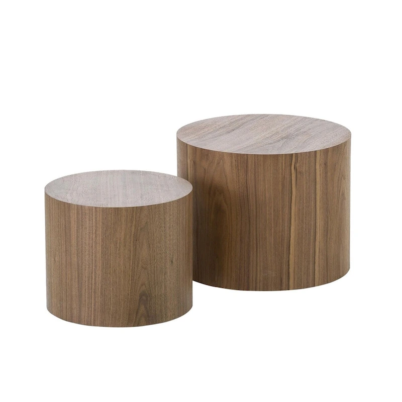 Veneer side table coffee table set of 2