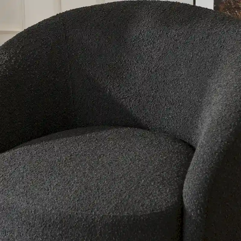 KINWELL 34  Wide Upholstered Swivel Accent Barrel Chair (Set of 2)