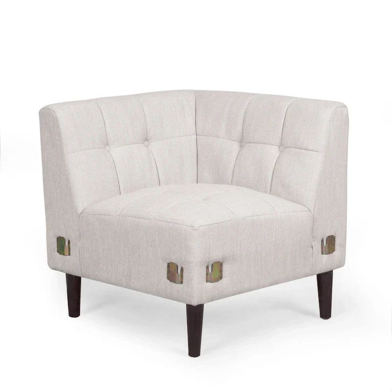 Clermont Mid-century Tufted Sectional Sofa by Christopher Knight Home - 114.00 L x 114.00 W x 30.75 H
