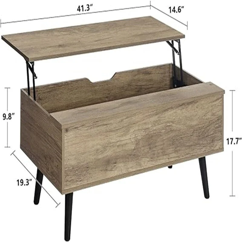 A coffee table with drawers