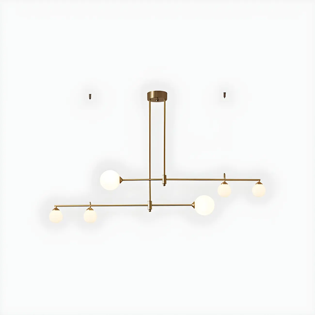 Modern Gold Globe Adjustable Island Pendant Light