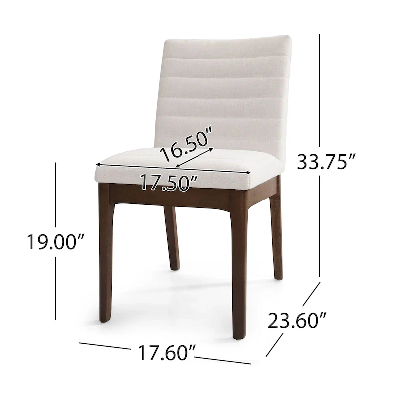 Vertically Quilted Upholstered Dining Chairs (Set of 6)