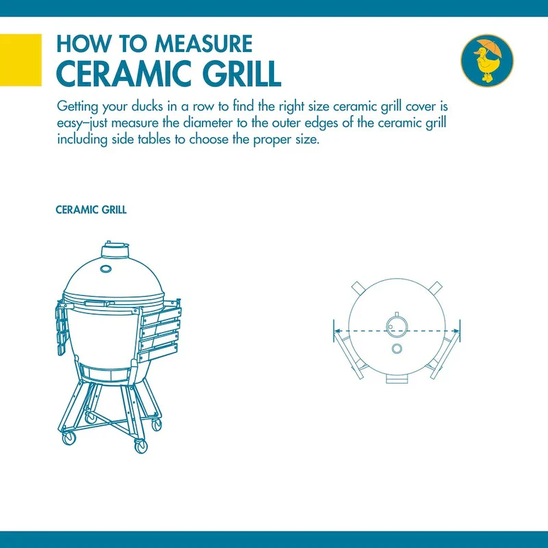 Duck Covers Elegant Waterproof 29 Inch Ceramic BBQ Grill Cover