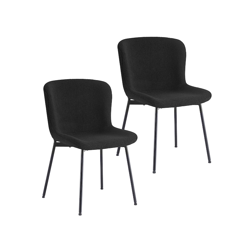 Porthos Home Lance Fabric Upholstered Dining Chairs with Steel Legs, Set of 2