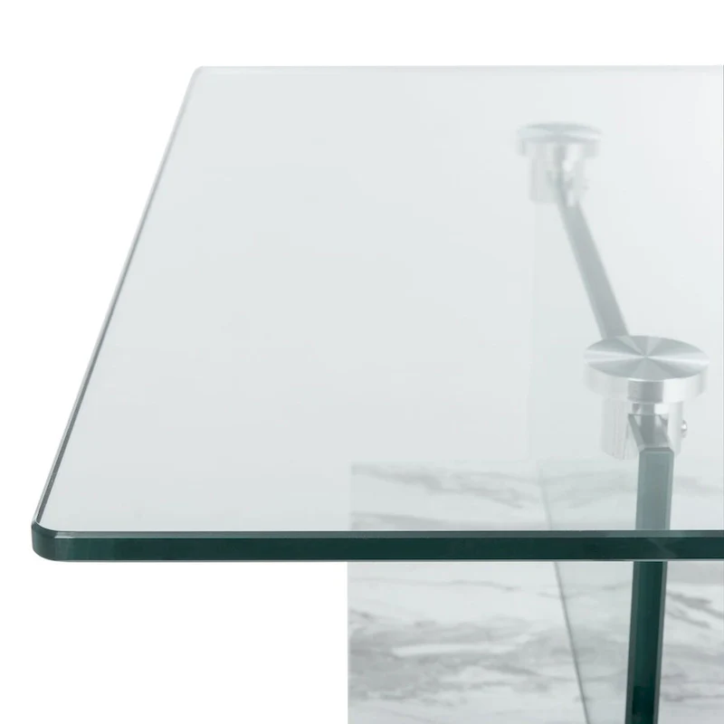 Modern Glass Coffee Table - 43.3 x 23.6 x 16.5