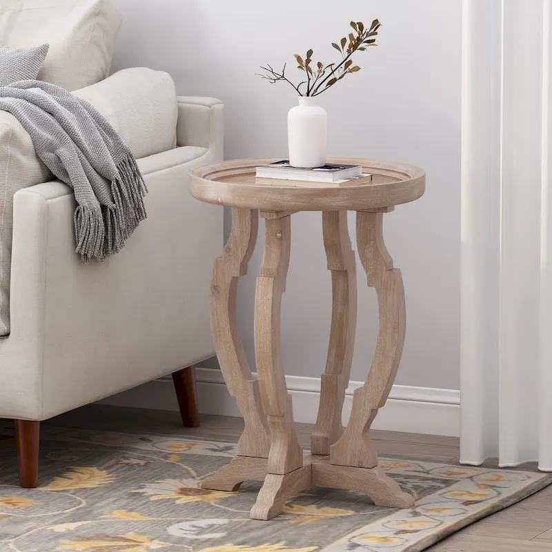Purdin French Country Accent Table with Round Top by Christopher Knight Home