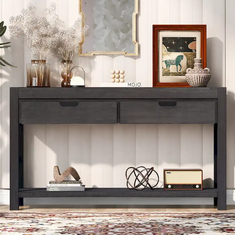 Console Table with 2 Drawers and 1 Shelf