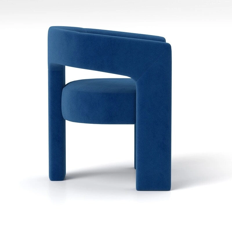 SEYNAR Modern Glam Velvet Upholstered Dining Chair, Open-Back Accent Chair Set of 6