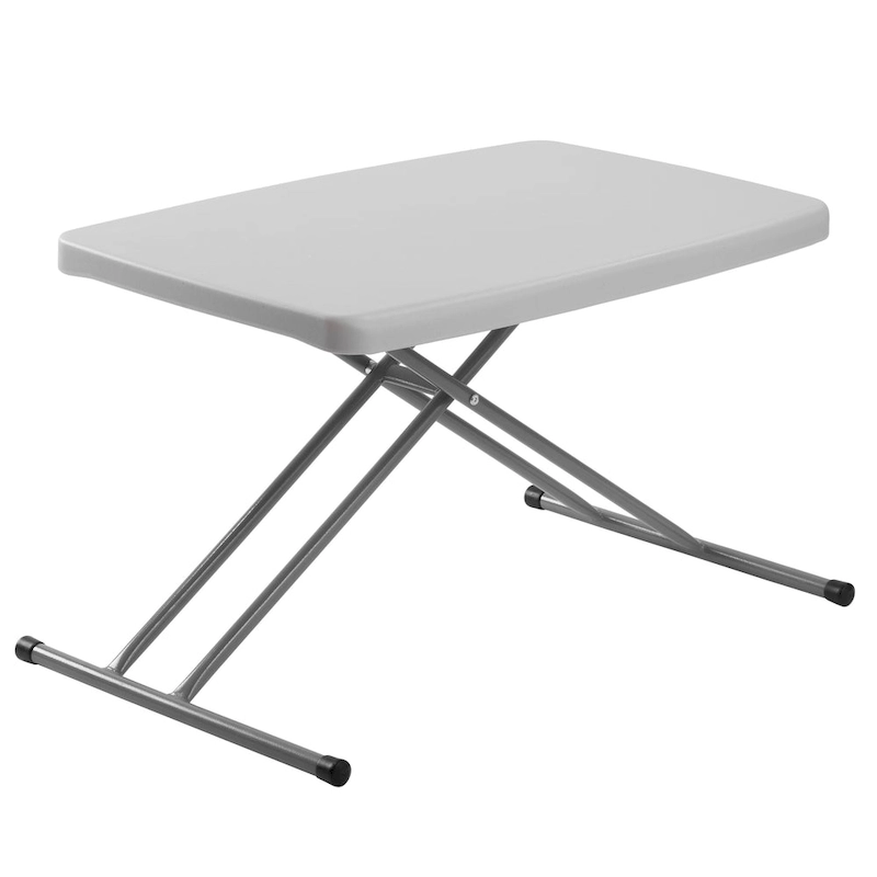 Commercialine 20 x 30 Height Adjustable Personal Folding Table, Speckled Grey