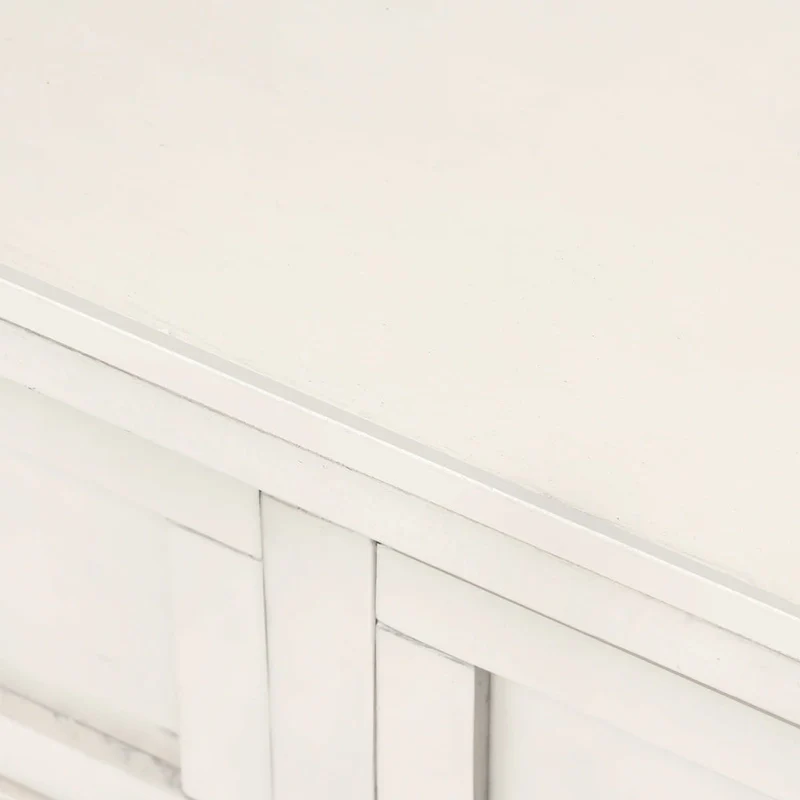 Narrow Console Table with 3 Drawers and Shelf - Distressed Finish