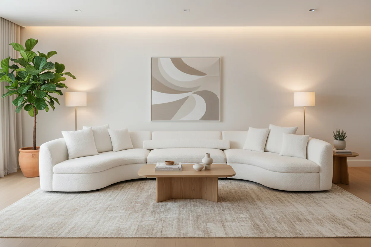 Oversized Modern 3 Pieces Upholstered Sofa