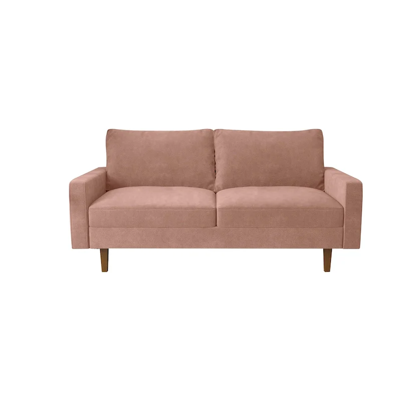 Velvet Square Arm Sofa