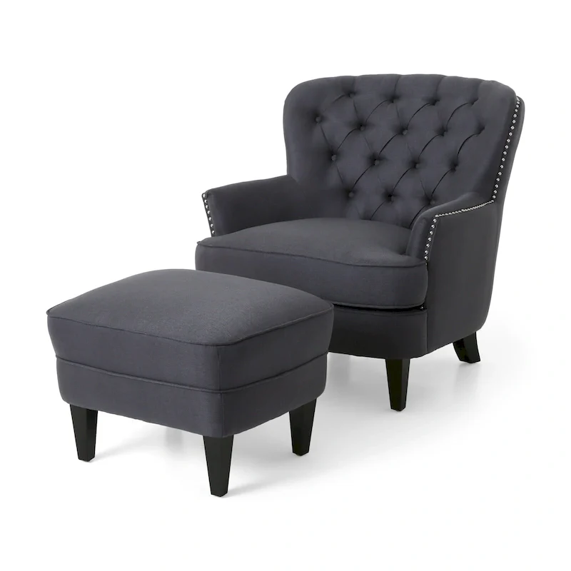 Correia Club Chair and Ottoman