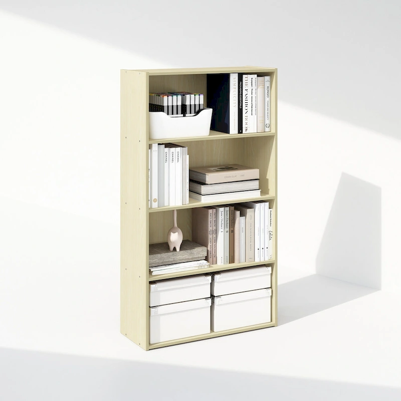 Furinno Simple Open Shelf, Bookcases, 4-Tier