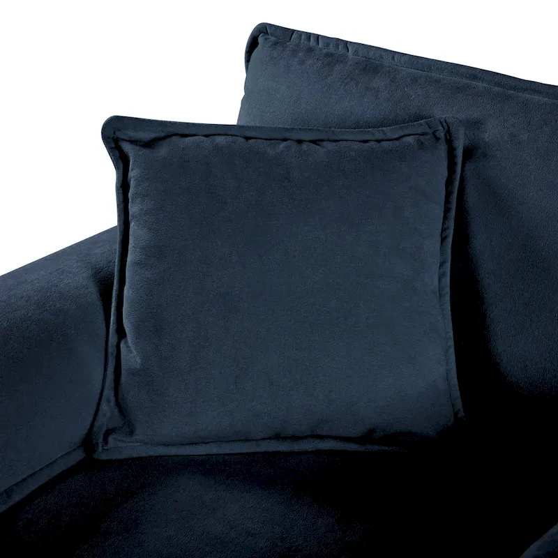 2-Piece 75.59 Chenille Cloud Loveseat Sofa Set with Deep Seat and 4 Pillows