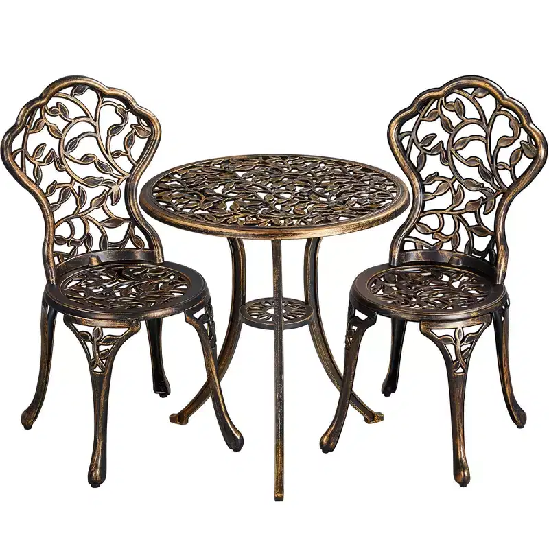 Yaheetech 3 Piece Outdoor Bistro Table Set