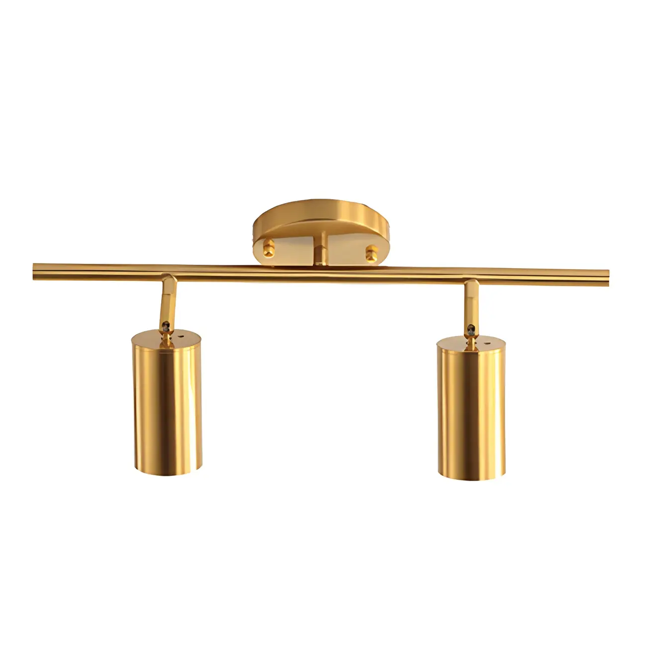 Modern Golden Linear Semi Flush Mount Track Light