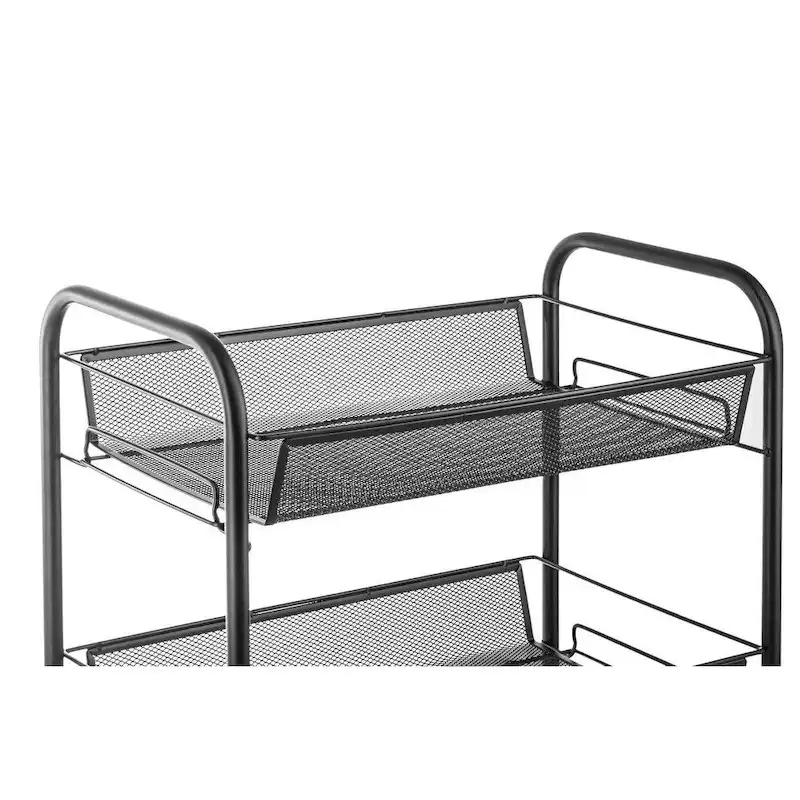 3-Tier Rolling Kitchen Trolley Cart Island Wire Rack Shelf