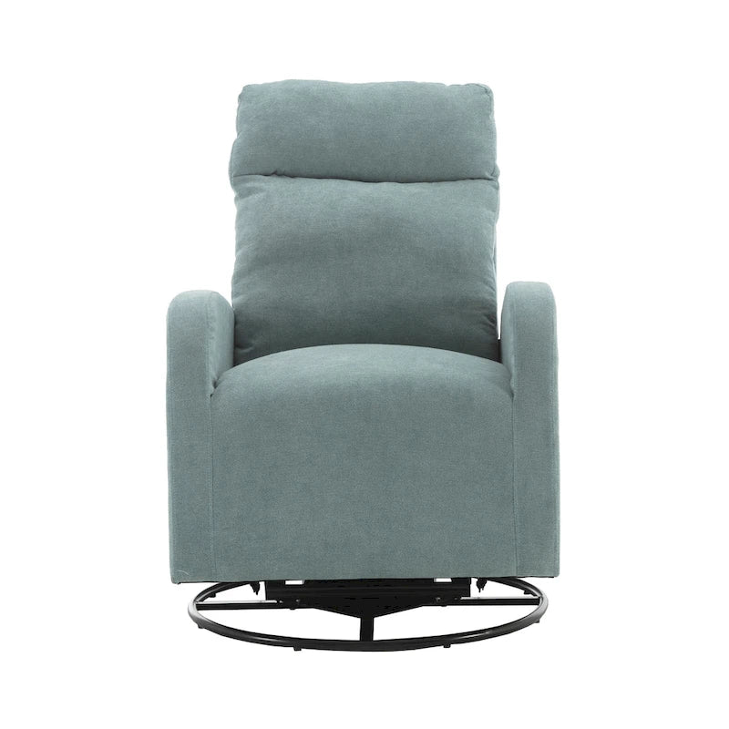 Upholstered Swivel Glider Rocking Chair with 360° Rotation