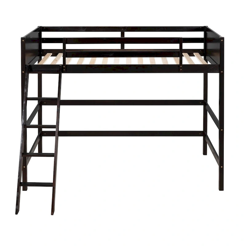 Merax Solid Wood Twin Size Loft Bed with Ladder
