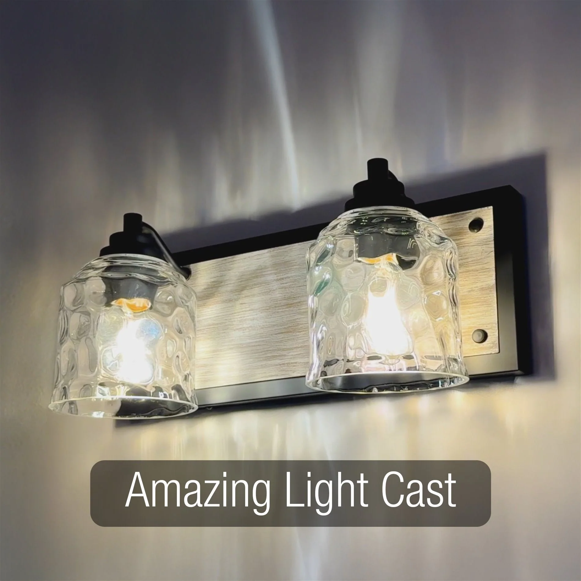 5 Clear Water Glass Shades / Replacement Glass for pendant lights and bathroom lights, 2-Pack